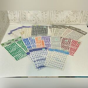 HUGE!!! Lot of 23 packages of various scrapbook stickers! Various themes
